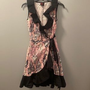 Folter Wrap Around Dress Size M with Skull Print